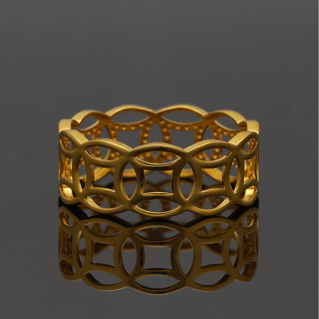 Gold Geometric Loop Ring 21KT - FKJRN21KM11128
