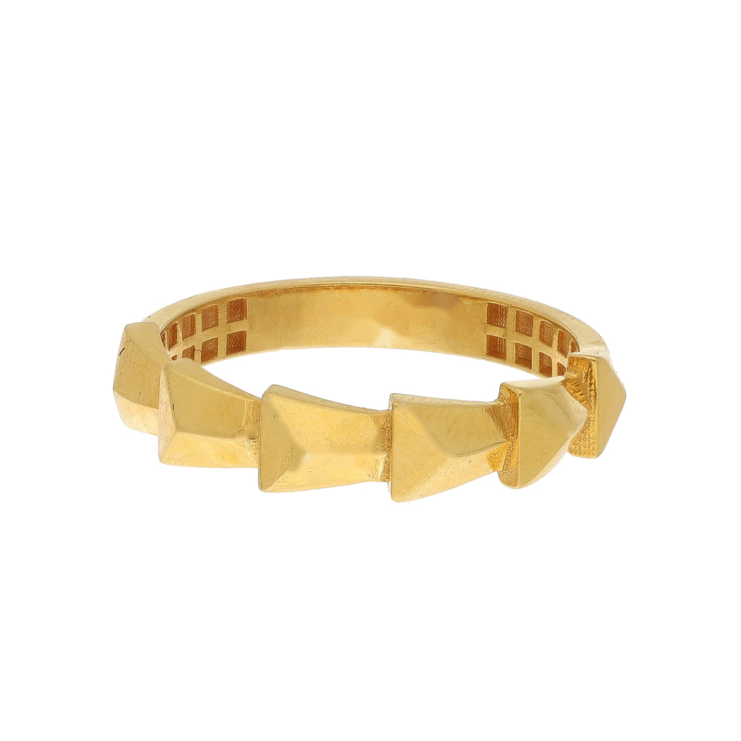 Gold Textured Ring 21KT - FKJRN21KM11140