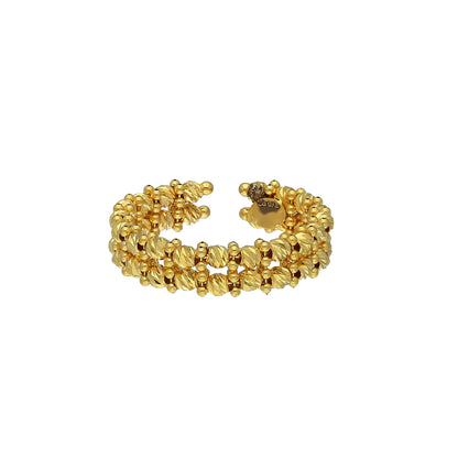 Gold Beads Ring 21KT - FKJRN21KM11146