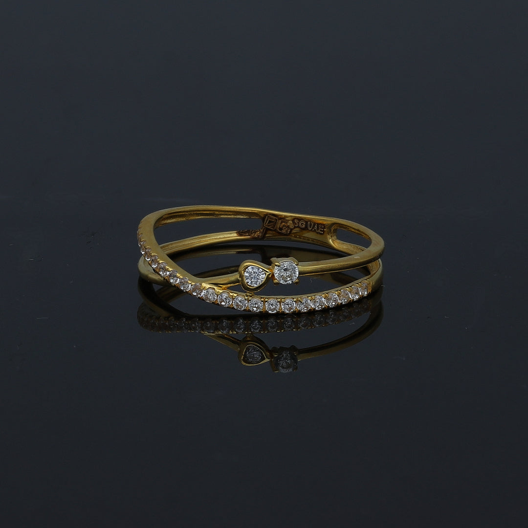 Gold Minimalist Ring 21KT - FKJRN21KM11149