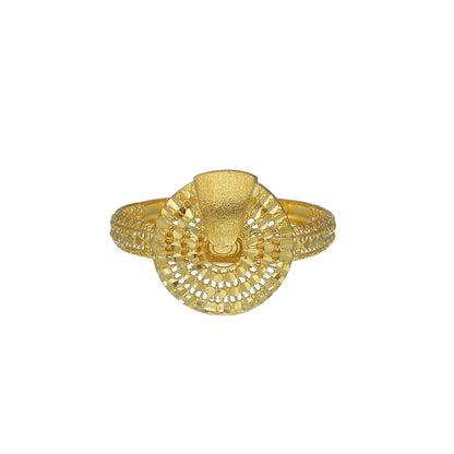 Gold Radiant Circle Ring 21KT - FKJRN21KM11155
