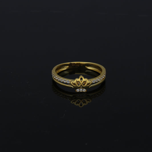 Gold Mini Crown Ring 21KT - FKJRN21KM11160