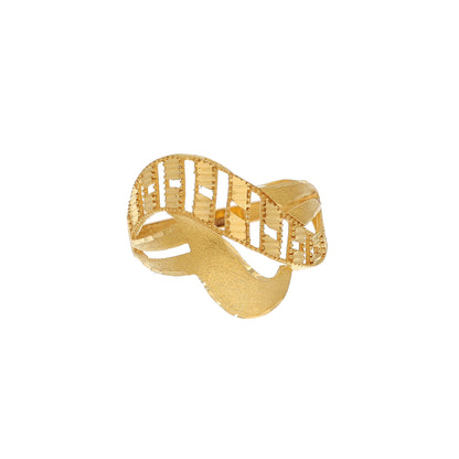 Gold Infinity Weave Ring 21KT - FKJRN21KM11168