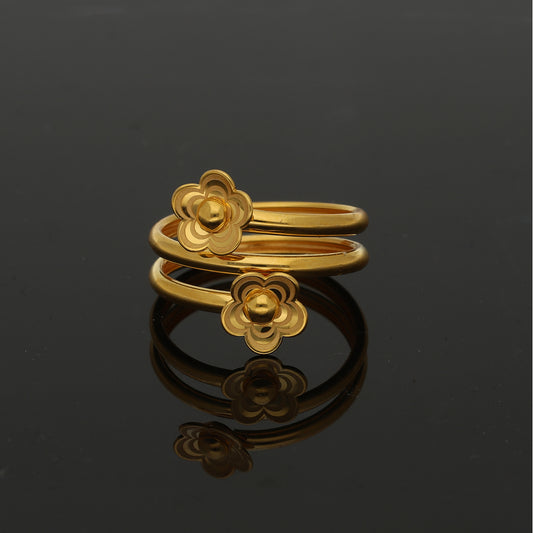 Gold Flora Duo Ring 21KT - FKJRN21KM11169