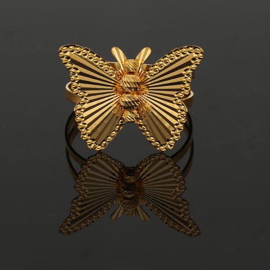 Gold Butterfly Radiance Ring 21KT - FKJRN21KM11170