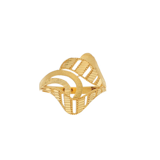 Gold Layered Arc Ring 21KT - FKJRN21KM11171