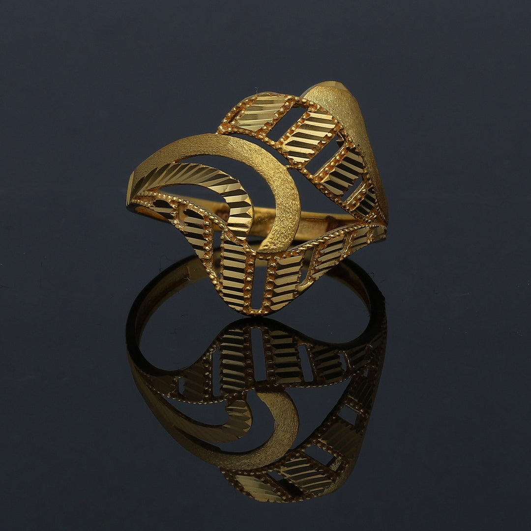 Gold Layered Arc Ring 21KT - FKJRN21KM11171