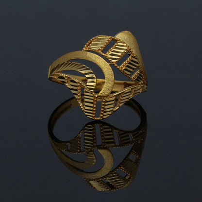 Gold Layered Arc Ring 21KT - FKJRN21KM11171