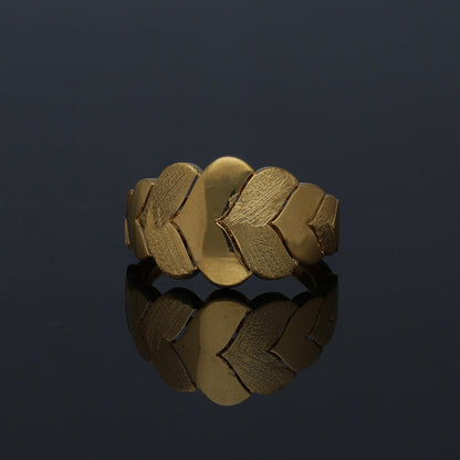 Gold Link Statement Ring 21KT - FKJRN21KM11173