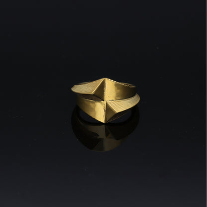 Gold Prism Statement Ring 21KT - FKJRN21KM11175