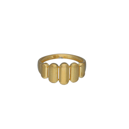 Gold Pillar Statement Ring 21KT - FKJRN21KM11176