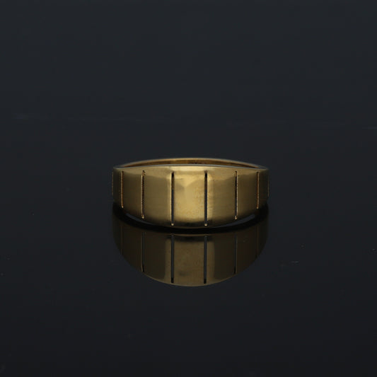 Gold Classic Band Ring 21KT - FKJRN21KM11179
