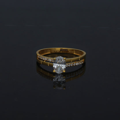 Gold Center Stone Ring 21KT - FKJRN21KM11188