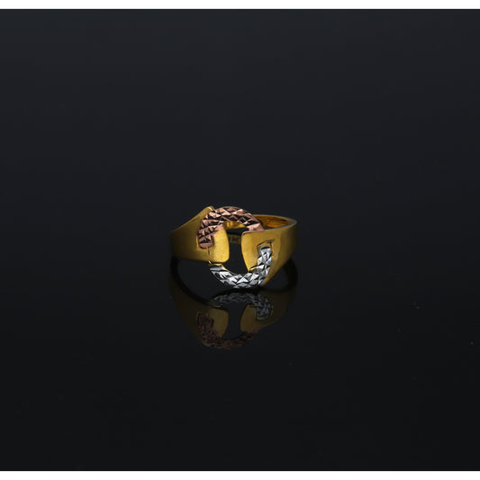 Gold Soft Link Ring 21KT - FKJRN21KM11190