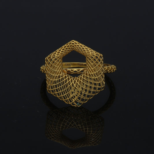 Gold Abstract Ring 21KT - FKJRN21KM11199