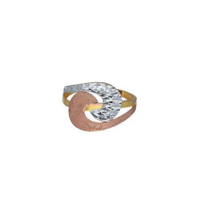 Gold Modern Curve Ring 21KT - FKJRN21KM11206
