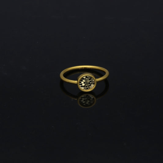 Gold Honeycomb Ring 21KT - FKJRN21KM11211