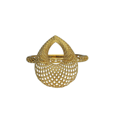 Gold Open Lattice Ring 21KT - FKJRN21KM11238