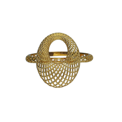 Gold Openwork Oval Ring 21KT - FKJRN21KM11239