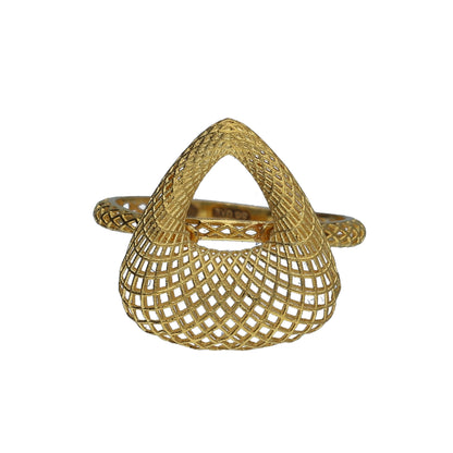 Gold Triangle Mesh Ring 21KT - FKJRN21KM11240