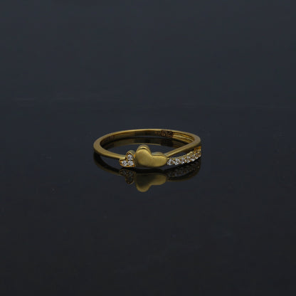 Gold Heart Detail Ring 21KT - FKJRN21KM11241