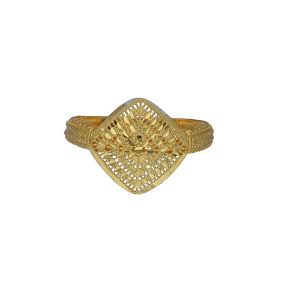 Gold Textured Ring 21KT - FKJRN21KM11245