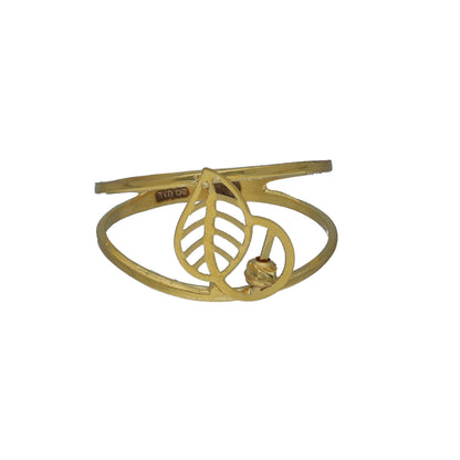 Gold Mesh Leaf Accent 21KT - FKJRN21KM11247
