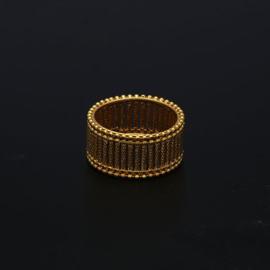 Gold Vertical Bar Ring 21KT - FKJRN21KM11252
