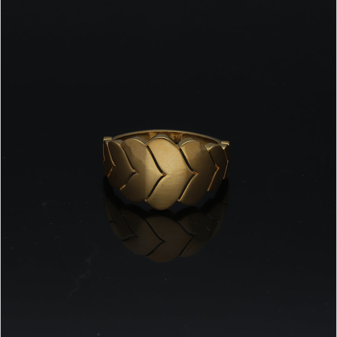 Gold Wave Design Ring 21KT - FKJRN21KM11254