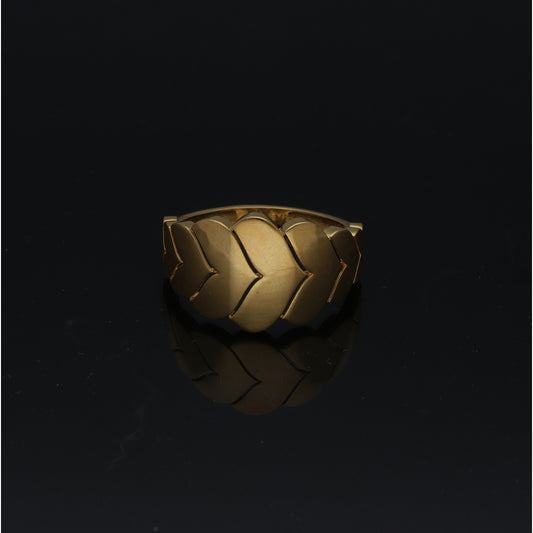 Gold Wave Design Ring 21KT - FKJRN21KM11254