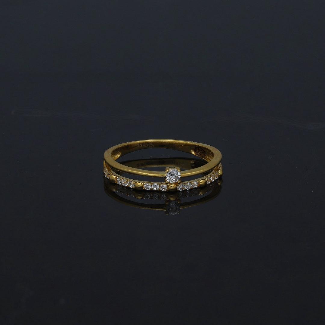Gold Slim Statement Ring 21KT - FKJRN21KM11257