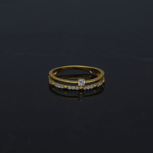 Gold Slim Statement Ring 21KT - FKJRN21KM11257