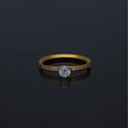 Gold Slim Stone Ring 21KT - FKJRN21KM11260