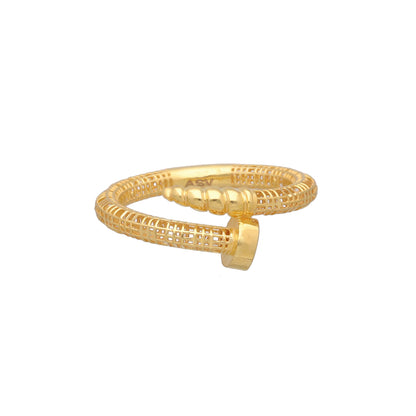 Gold Spiral Wrap Ring 21KT - FKJRN21KM11661