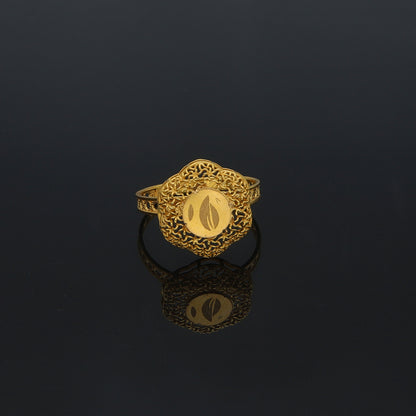 Gold Turkish Design Ring 21KT - FKJRN21KM11694