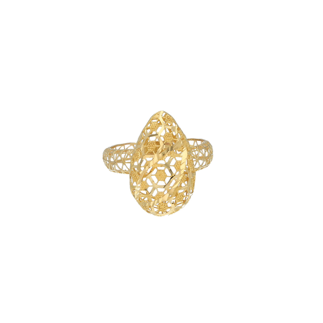 Gold Turkish Design Ring 21KT - FKJRN21KM11695
