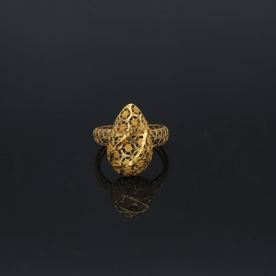 Gold Turkish Design Ring 21KT - FKJRN21KM11695