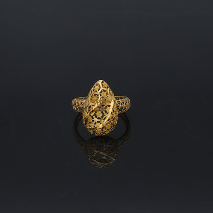Gold Turkish Design Ring 21KT - FKJRN21KM11695
