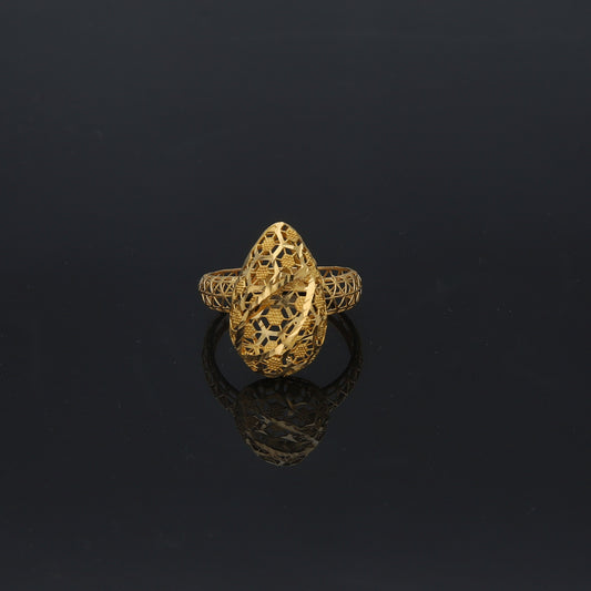 Gold Turkish Design Ring 21KT - FKJRN21KM11695