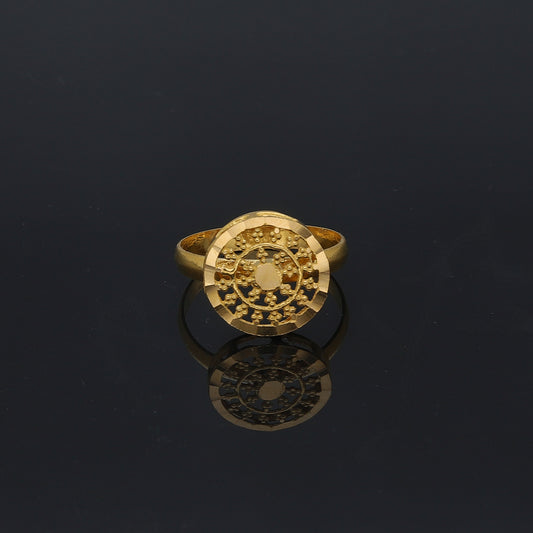 Gold Turkish Design Ring 21KT - FKJRN21KM11696