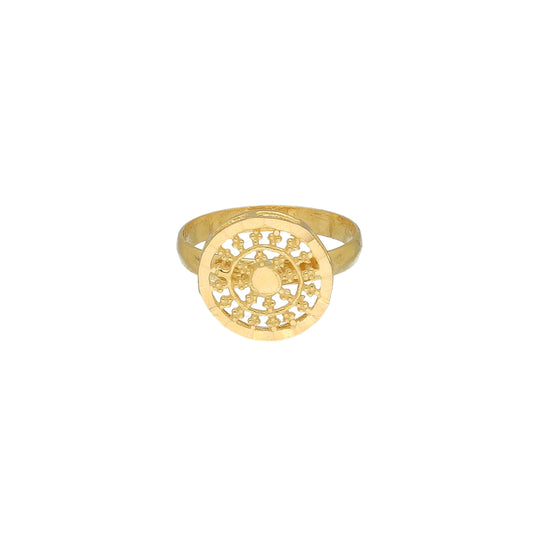 Gold Turkish Design Ring 21KT - FKJRN21KM11696