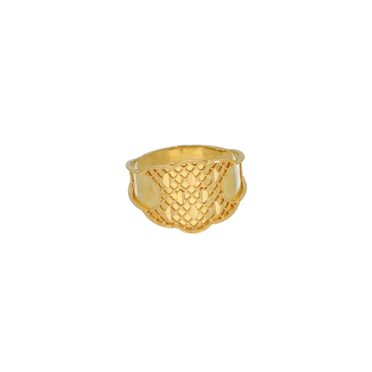 Gold Turkish Design Ring 21KT - FKJRN21KM11697