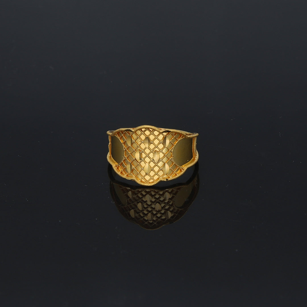 Gold Turkish Design Ring 21KT - FKJRN21KM11697
