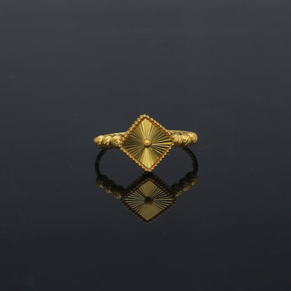 Gold Classic Ring 21KT - FKJRN21KM11702