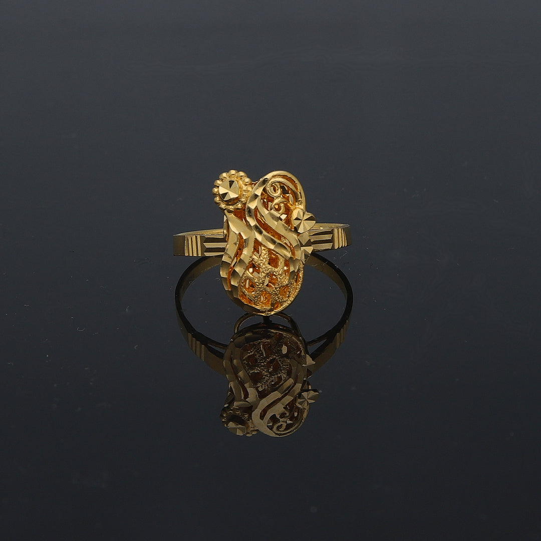 Gold Turkish Design Ring 21KT - FKJRN21KM11704