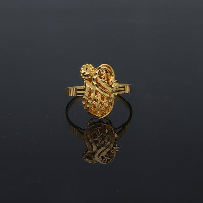 Gold Turkish Design Ring 21KT - FKJRN21KM11704