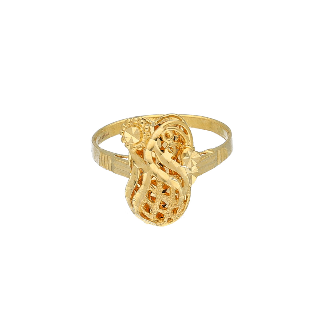 Gold Turkish Design Ring 21KT - FKJRN21KM11704