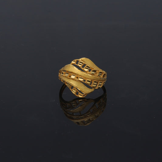 Gold Classic Ring 21KT - FKJRN21KM11707