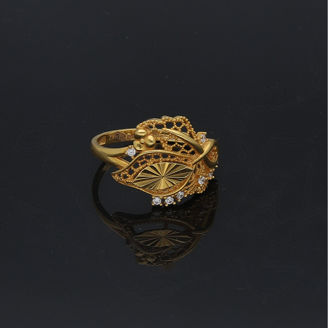 Gold Classic Ring 21KT - FKJRN21KM11712