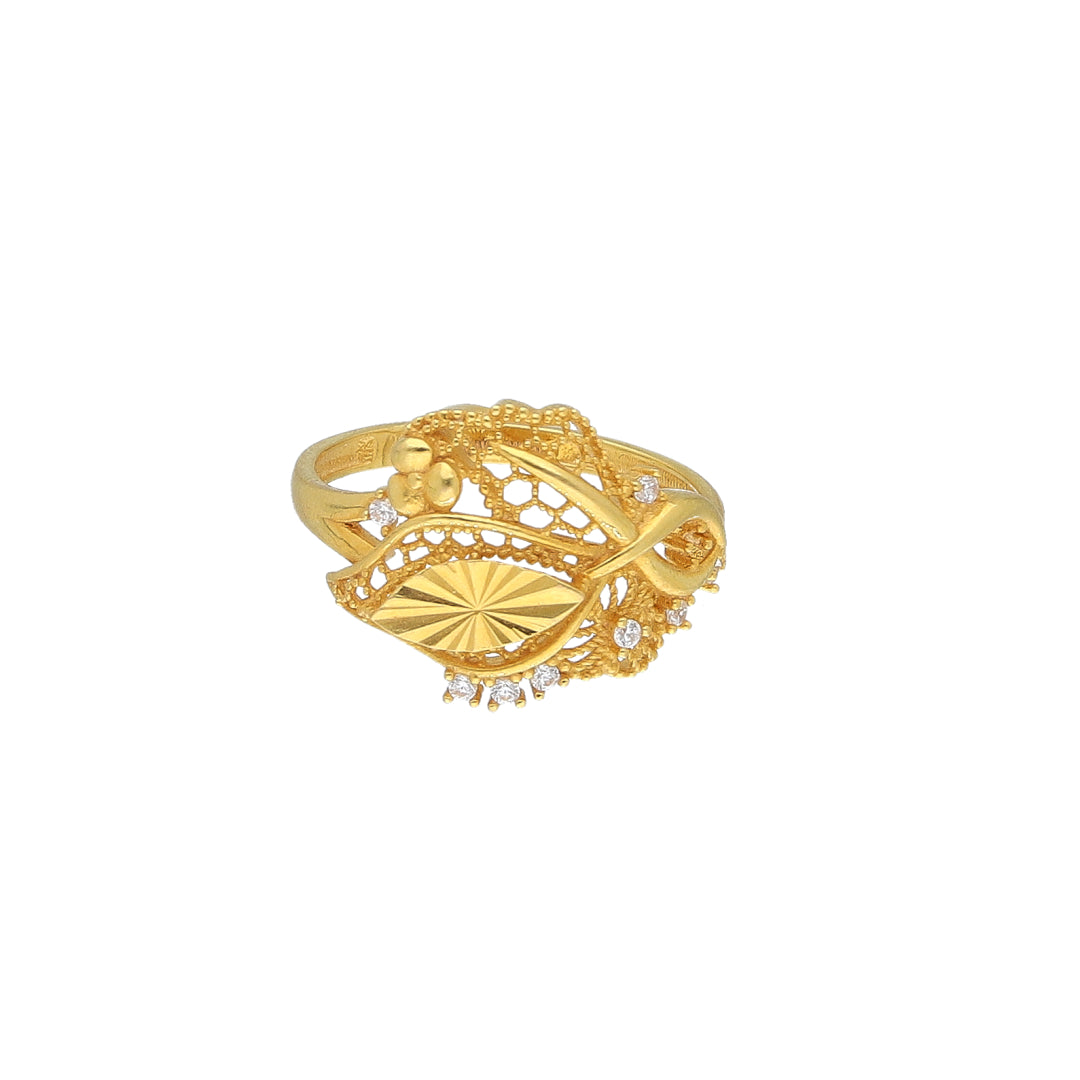 Gold Classic Ring 21KT - FKJRN21KM11712